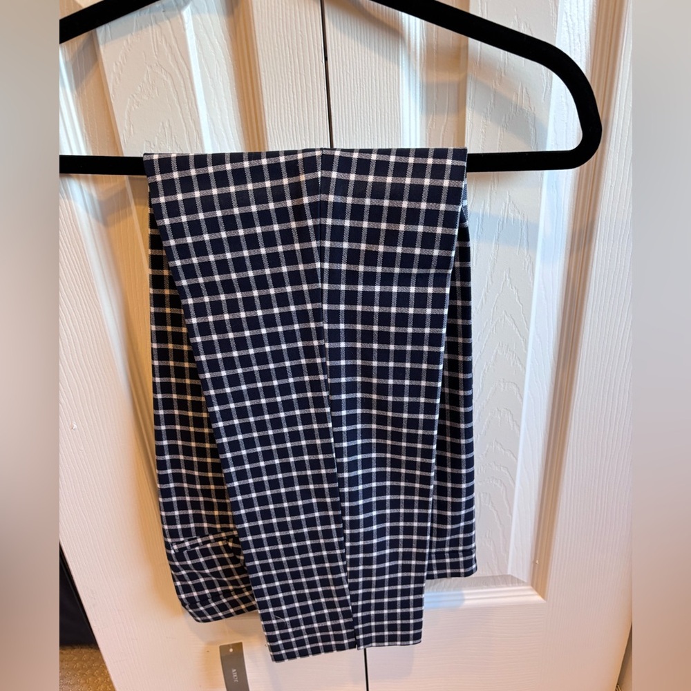 Navy Checkered Pants